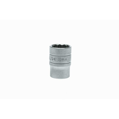 Teng Tools 1/2 in Drive 19mm Standard Socket, 12 point, 38 mm Overall Length