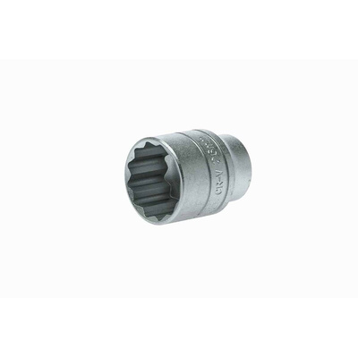 Teng Tools 1/2 in Drive 26mm Standard Socket, 12 point, 40 mm Overall Length