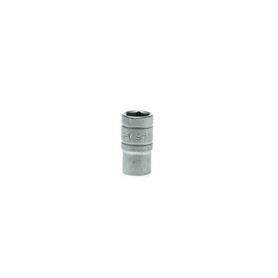 Teng Tools 1/4 in Drive 9mm Standard Socket, 6 point, 25 mm Overall Length