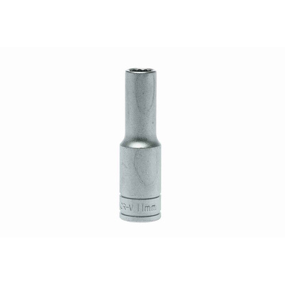 Teng Tools 1/2 in Drive 11mm Deep Socket, 12 point, 79 mm Overall Length