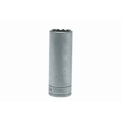 Teng Tools 1/2 in Drive 21mm Deep Socket, 12 point, 79 mm Overall Length