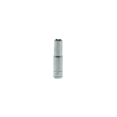 Teng Tools 1/4 in Drive 7mm Deep Socket, 6 point, 49.5 mm Overall Length