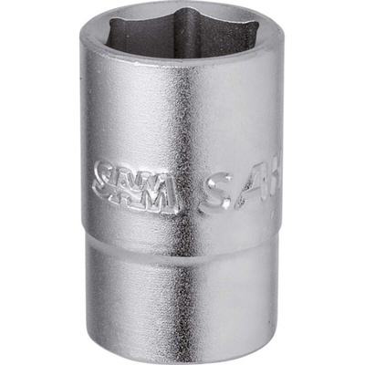 SAM 1/4 in Drive 11mm Standard Socket, 12 point, 25 mm Overall Length