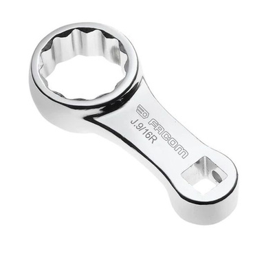 Facom 3/8 in Drive 9mm Standard Socket, 12 point, 27 mm Overall Length