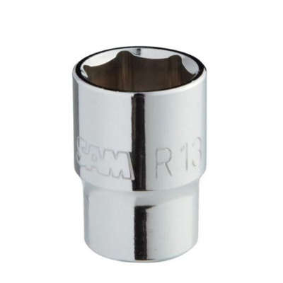 SAM 1/4 in Drive 8mm Standard Socket, 6 point, 25 mm Overall Length