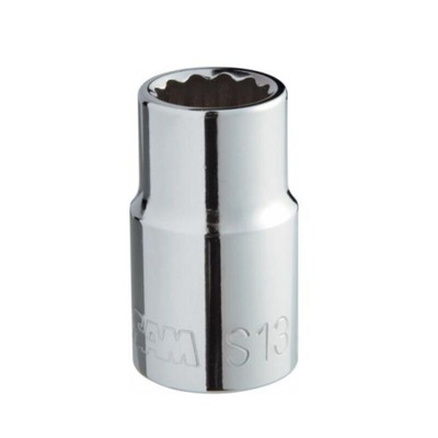 SAM 1/2 in Drive 16mm Standard Socket, 12 point, 38 mm Overall Length