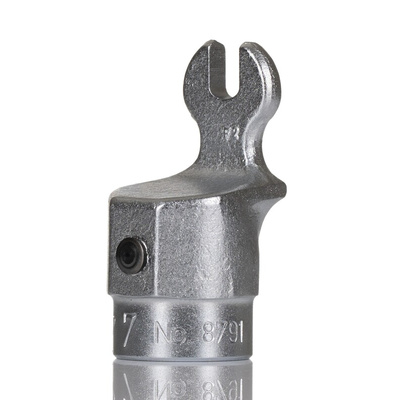 Gedore 8791 Series Spanner Spanner Head, 7 mm, Chrome Finish