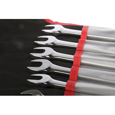 RS PRO 11-Piece Spanner Set, 1/4 → 7/8 in, Chrome Vanadium Steel