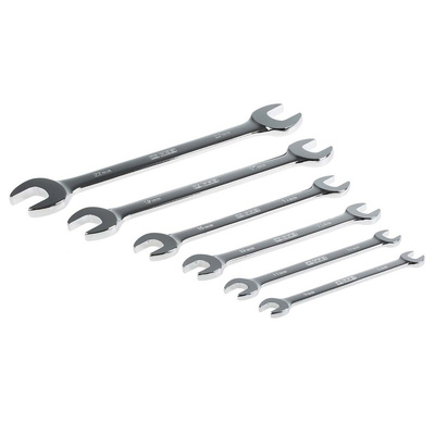 RS PRO 6-Piece Spanner Set, 8 x 9 → 20 x 22 mm, Chrome Vanadium Steel