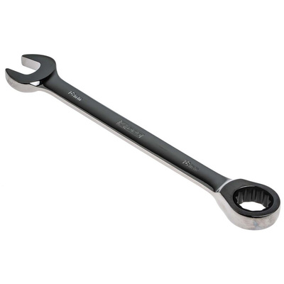 RS PRO 12-Piece Ratchet Spanner Set, 8 → 19 mm, Chrome Vanadium Steel