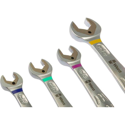 Wera Joker 6000 Series 4-Piece Spanner Set, 7/16 → 3/4 in