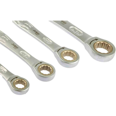 Wera Joker 6000 Series 4-Piece Spanner Set, 7/16 → 3/4 in