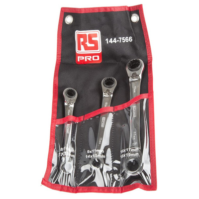 RS PRO Spanner Set, Chrome Vanadium Steel