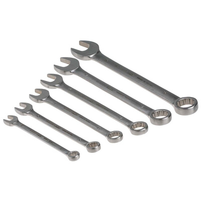 Bahco SS002 Series 6-Piece Spanner Set, 8 → 19 mm, Stainless Steel