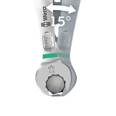 Wera Joker 6003 Series 11-Piece Ring Spanner Set, 10 → 19 mm, Chrome Molybdenum Steel