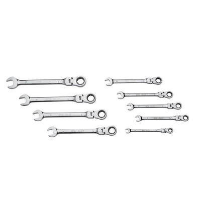 SAM 9-Piece Combination Ratchet Spanner Set, 8 → 19 mm