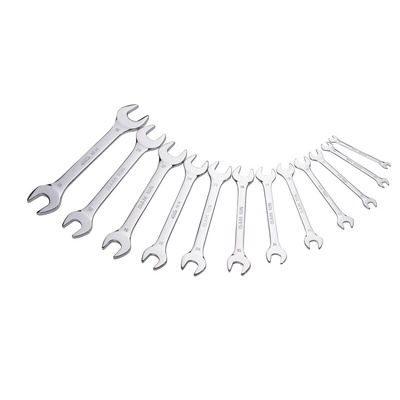 SAM 12-Piece Open Ended Spanner Set, 6 x 7 → 30 x 32 mm, Chrome Vanadium Steel