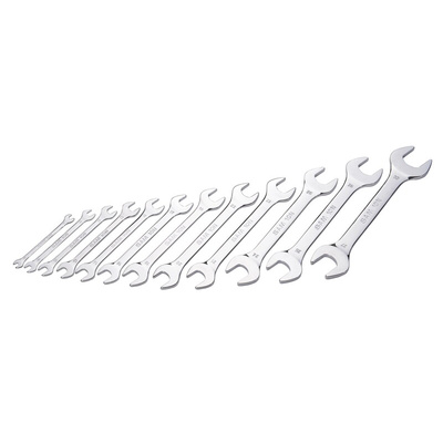 SAM 12-Piece Open Ended Spanner Set, 6 x 7 → 27 x 32 mm, Chrome Vanadium Steel