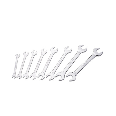 SAM 8-Piece Open Ended Spanner Set, 8 x 9 → 22 x 24 mm, Chrome Vanadium Steel