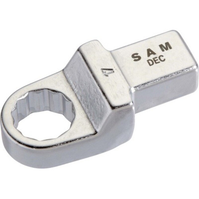 SAM DEC Series Rectangular End Cap, 78.7 mm, 30mm Insert, Chrome Finish
