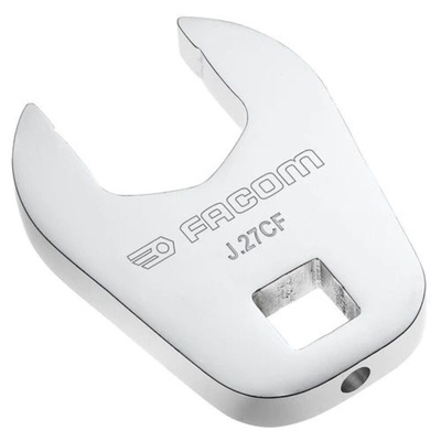 Facom J.CF Series Open Ended Insert Spanner Head, 13 mm, 3/8in Insert, Chrome Finish