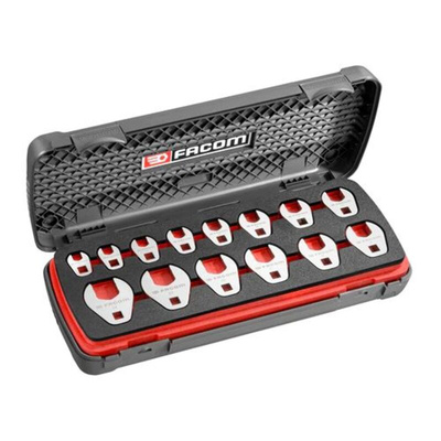 Facom 14-Piece Crow Foot Spanner Set, 8 → 19 mm