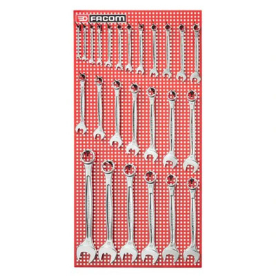 Facom 25-Piece Combination Spanner Set, 6 → 34 mm