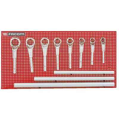 Facom 8-Piece Ring Spanner Set, 24 → 55 mm