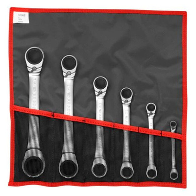 Facom 6-Piece Ring Spanner Set, 1/4 x 5/16 → 7/8 x 15/16 in