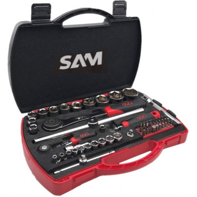 SAM 75 Series 60-Piece Spanner Set, 1/2, 1/4, Chrome Vanadium