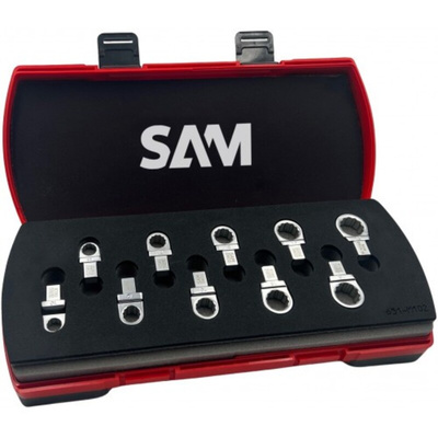 SAM DEC0 Series 11-Piece Spanner Set, 8 - 10 - 11 - 12 - 13 - 14 - 15 - 16 - 17 - 18 - 19, Chrome Vanadium Steel