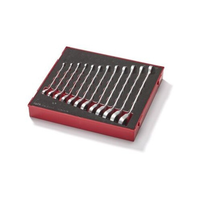 Teng Tools 12-Piece Spanner Set, 8 mm, 9 mm, 10 mm, 11 mm, 12 mm, 13 mm, 14 mm, 15 mm, 16 mm, 17 mm, 18 mm, 19 mm