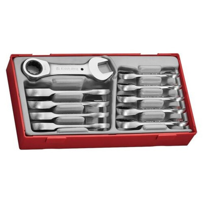 Teng Tools 10-Piece Spanner Set, 10 mm, 11 mm, 12 mm, 13 mm, 14 mm, 15 mm, 16 mm, 17 mm, 18 mm, 19 mm