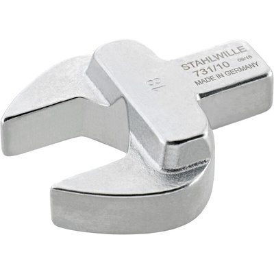 STAHLWILLE 731/10 Series Open Ended Insert Insertion Wrench, 23 mm, 9 x 12mm Insert, Chrome Plated Finish
