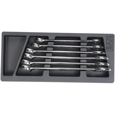 SAM 50N Series 6-Piece Combination Spanner Set, 22 mm, 24 mm, 27 mm, 29 mm, 30 mm, 32 mm, Steel