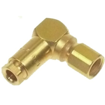 Radiall 50Ω Right Angle Cable Mount SMC Connector, Plug