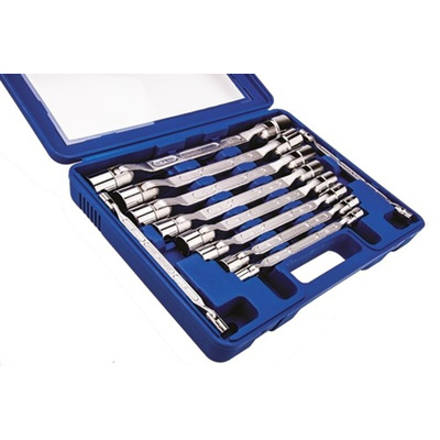 RS PRO 10-Piece Box Wrench Set, 8 → 27 mm, Chrome Vanadium Steel