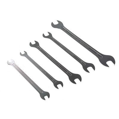 RS PRO 5-Piece Spanner Set, 8 x 9 → 16 x 17 mm, Chrome Molybdenum Steel