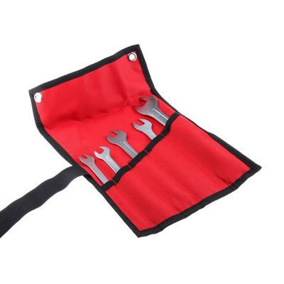 RS PRO 5-Piece Spanner Set, 8 x 9 → 16 x 17 mm, Chrome Molybdenum Steel