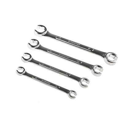 RS PRO 4-Piece Spanner Set, 11 x 12 mm, 13 x 14 mm, 15 x 1 mm, 9 x 10 mm, Chrome Vanadium Steel