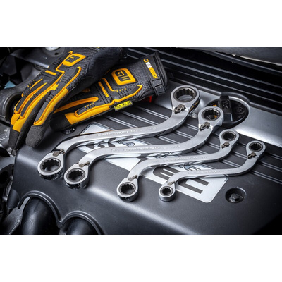 RS PRO 4-Piece Spanner Set, 3/8 x 7/16 → 3/4 x 7/8 in, Chrome Vanadium Steel