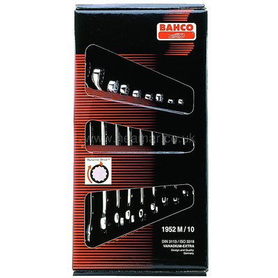 Bahco 1952M Series 10-Piece Spanner Set, 8 → 19 mm, Vanadium Steel