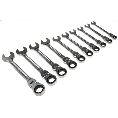 Facom 467BF Series 10-Piece Spanner Set, 8 → 19 mm, Chrome Vanadium Steel