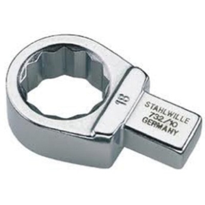 STAHLWILLE 5822 Series Spanner Head, 30 mm, 14 x 18mm Insert, Chrome Finish