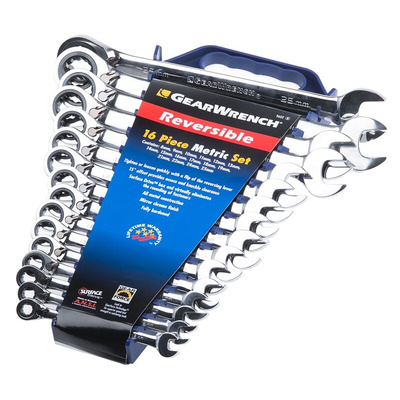 GearWrench 16-Piece Spanner Set, 8 → 25 mm