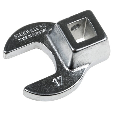 STAHLWILLE 540 Series Crow Foot Spanner Head, 17 mm, 3/8in Insert, Chrome Finish