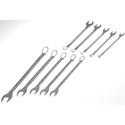 STAHLWILLE 10-Piece Spanner Set, 8 → 19 mm, Alloy Steel