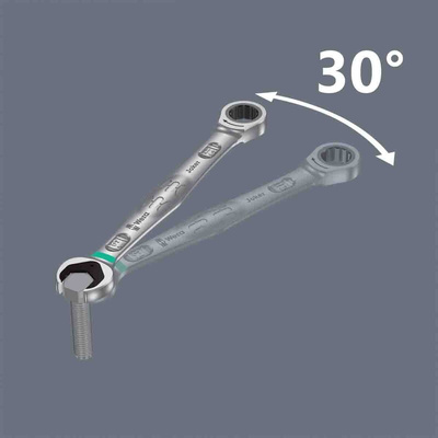 Wera Joker 6000 Series 8-Piece Spanner Set, 5/16 → 3/4 in, Chrome Molybdenum Steel