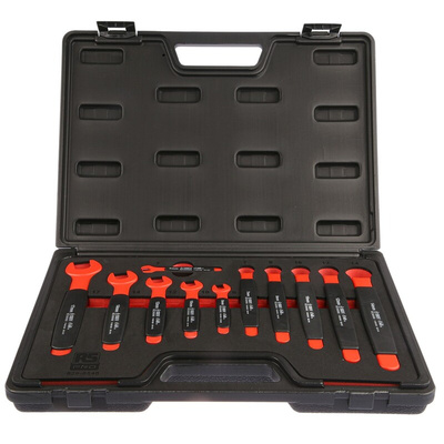 RS PRO 11-Piece Spanner Set, 7 → 17 mm, Chrome Vanadium Steel