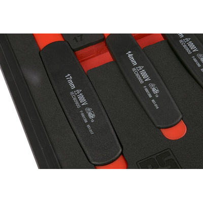 RS PRO 11-Piece Spanner Set, 7 → 17 mm, Chrome Vanadium Steel